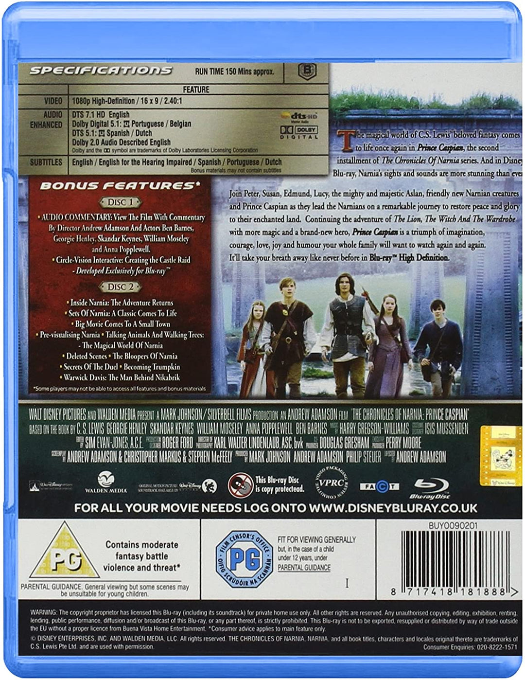 Die Chroniken von Narnia: Prinz Kaspian [Blu-ray]