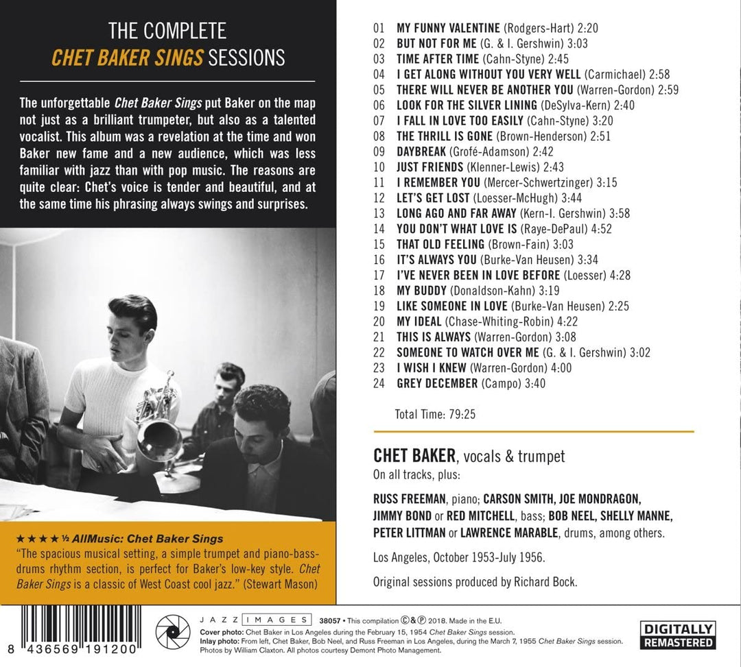 Chet Baker – Die kompletten Chet Baker Sings Sessions (Fotografien von William Claxton) [Audio-CD]