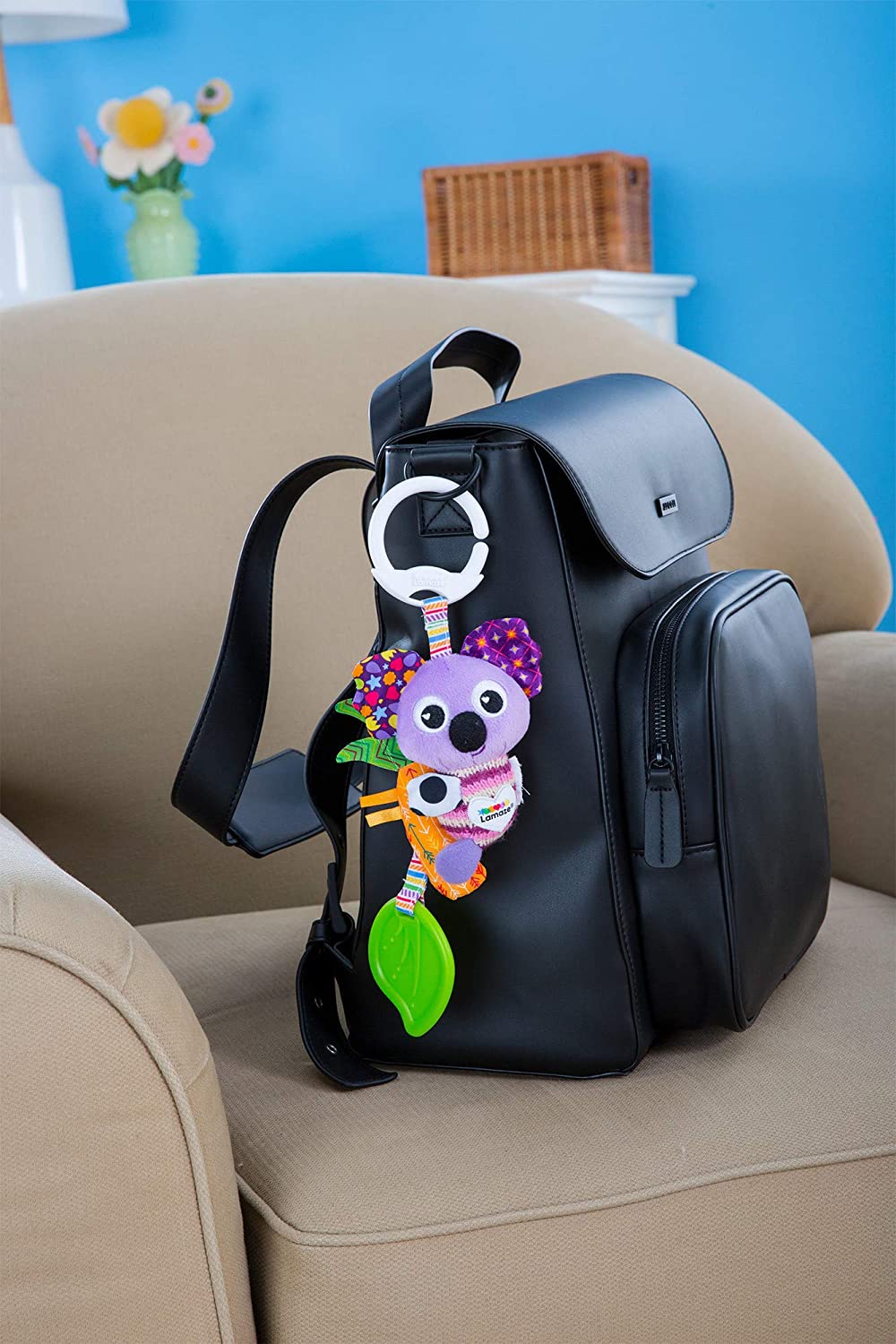 LAMAZE Mini Clip and Go Koala-Babyspielzeug, ansteckbares Kinderwagenspielzeug und Kinderwagenspielzeug, sensorisches Spielzeug für Neugeborene für Babys, Jungen und Mädchen von 0 bis 6 Monaten