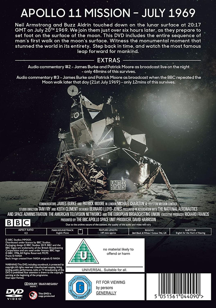 One Small Step For Man… Apollo 11 Moon Walk [2019] – Dokumentarfilm [DVD]