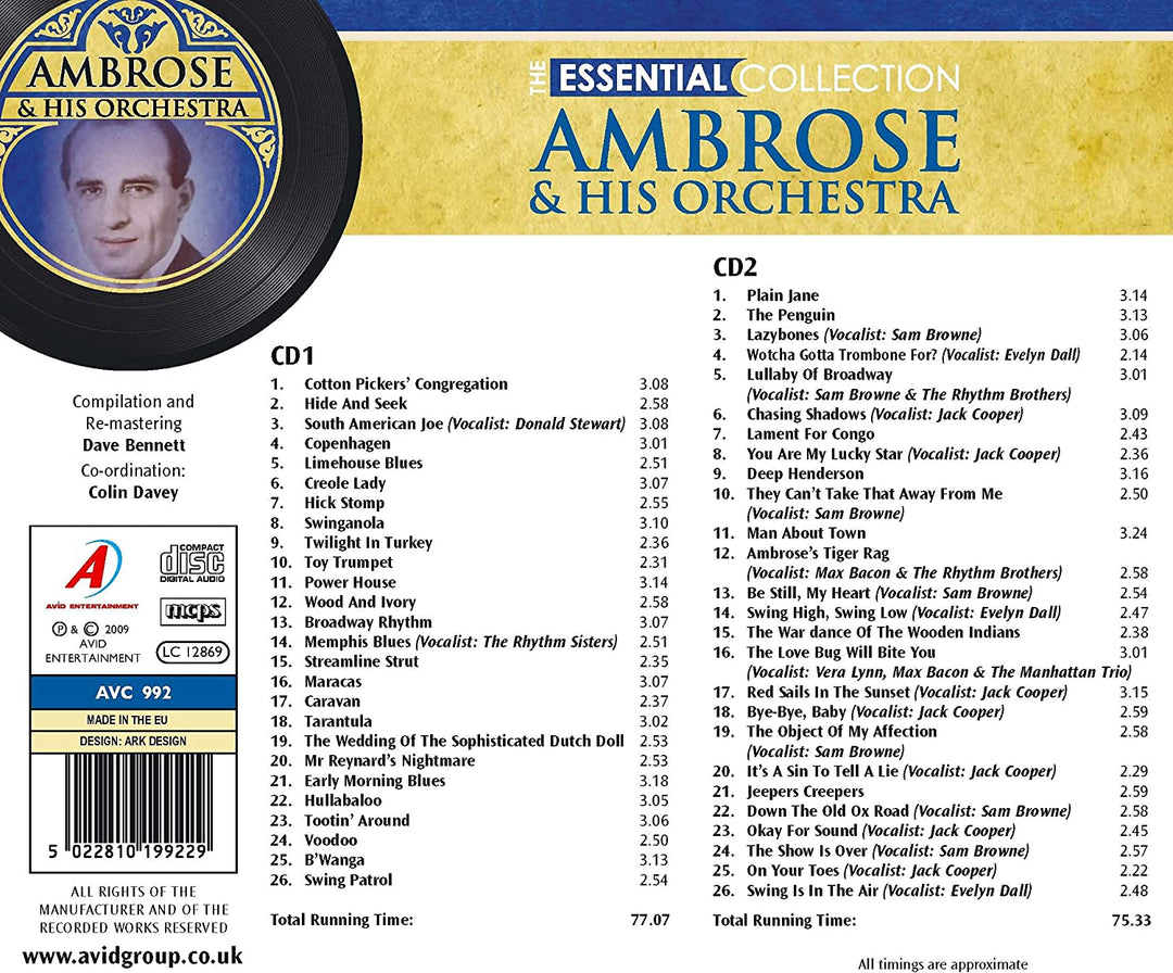 Ambrose &amp; His Orchestra – The Essential Collection [Audio-CD]