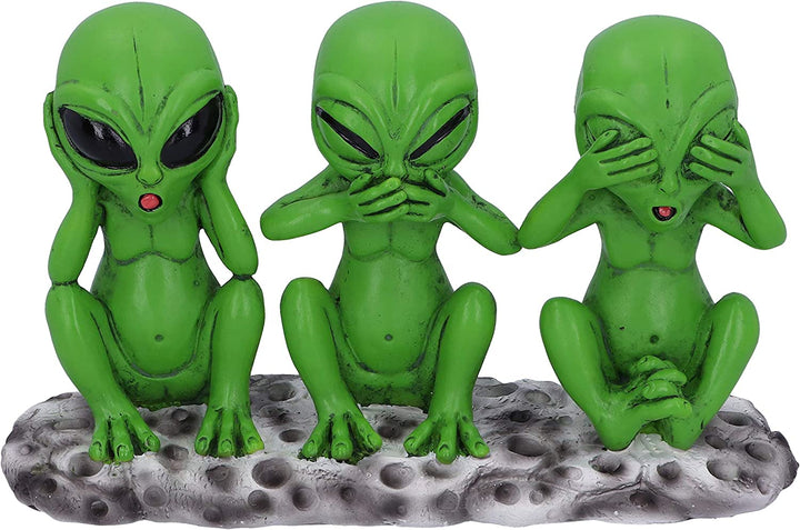 Nemesis Now: Drei weise Marsmenschen, 16 cm, See No Hear No Speak No Evil Alien-Figur