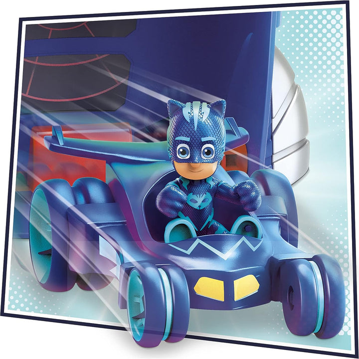 PJ MASKS F20985L0 2-in-1-HQ-Spielset, Hauptquartier und Rakete, Vorschulspielzeug mit Actionfigur und Fahrzeug für Kinder ab 3 Jahren