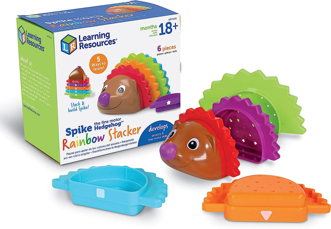 Learning Resources LER9105 Spike The Fine Motor Hedgehog Regenbogen-Stapler, Stapel