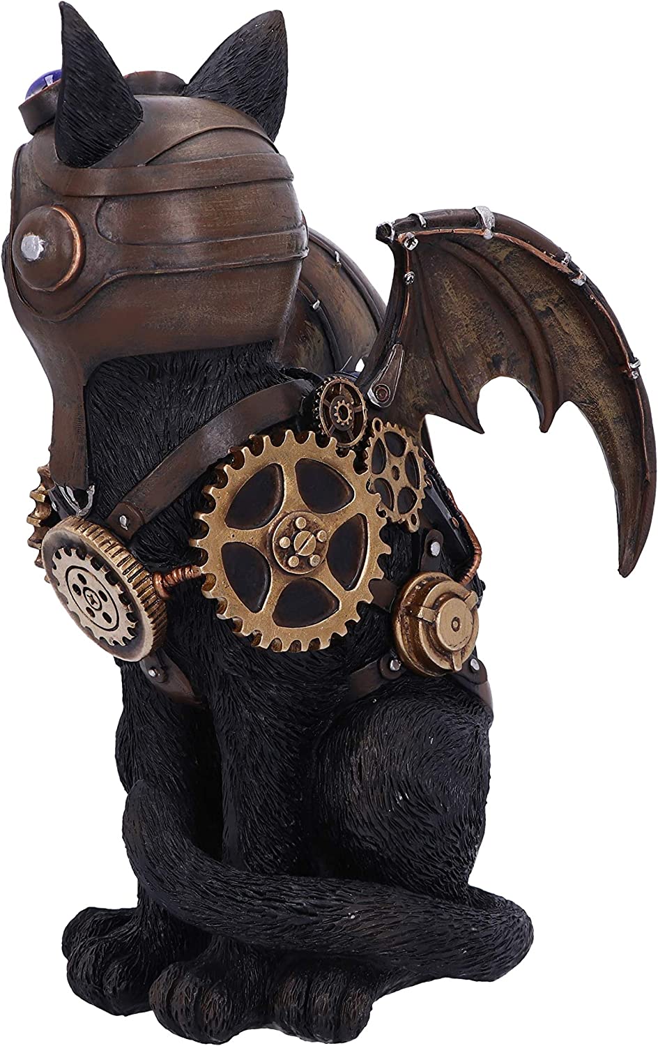 Nemesis Now Feline Flight 22,7 cm Steampunk Black Cat Pilot Figur, D5415T1