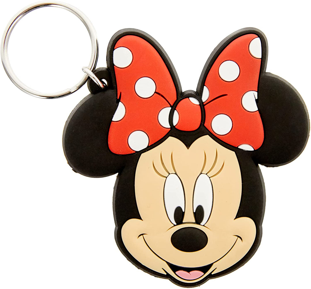 Disney Junior RK38321C Minnie Mouse-Head Rubber Keychain, Multicoloured, 60 x 80