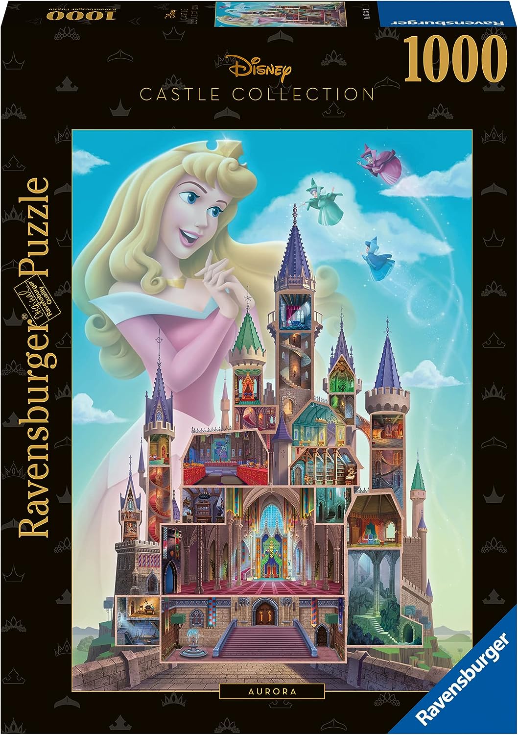 Ravensburger 17338 Disney Castles Aurora 1000-teiliges Puzzle für Erwachsene an