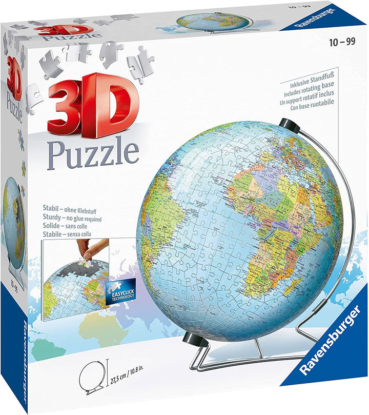 Ravensburger 12436 Die Welt auf V-Ständer 3D-Puzzle, 540 Teile