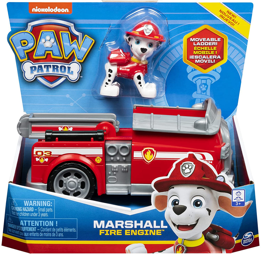PAW Patrol, Marshalls Feuerwehrfahrzeug mit Sammelfigur, für Kinder im Alter