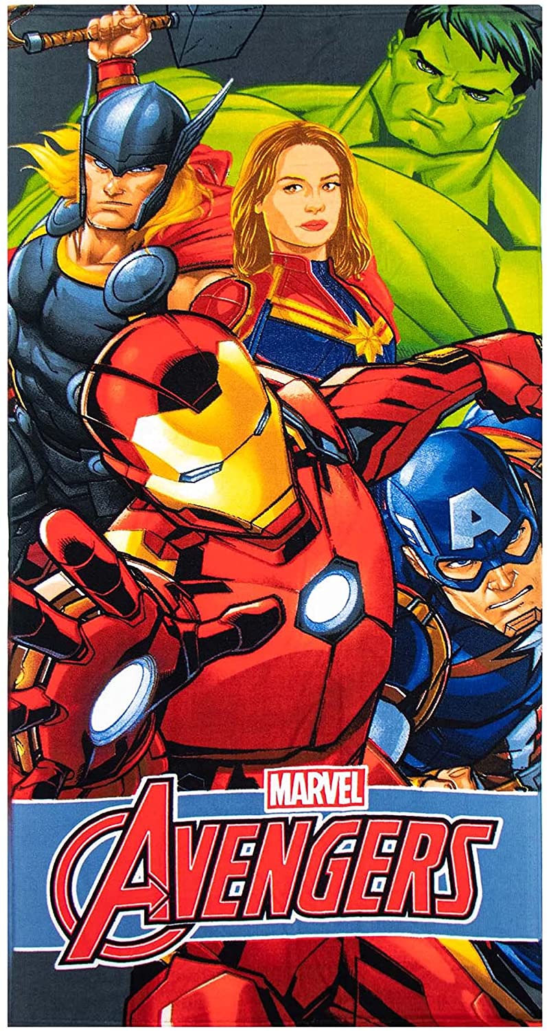 Boys Character Avengers Kids Beach Towel Hulk Ironman Captain America Tour Campi