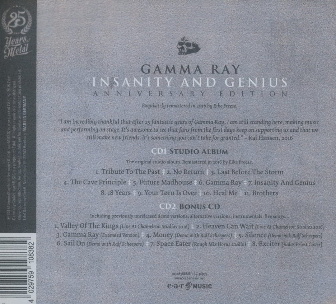 Gamma Ray – Insanity And Genius (Jubiläumsausgabe)