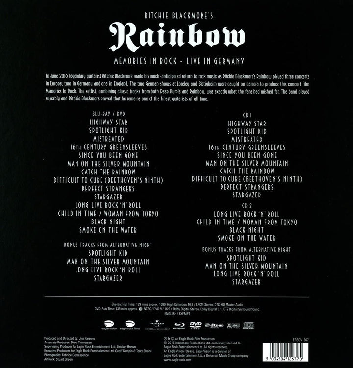 Ritchie Blackmore's Rainbow: Memories In Rock - Live In Germany [Deluxe] [Audio CD]