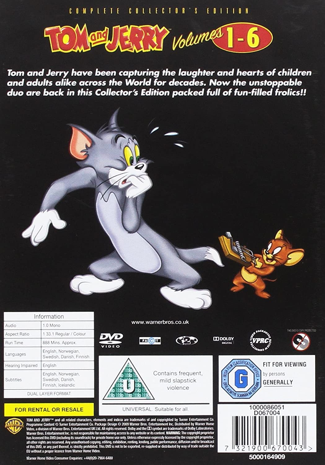 Tom und Jerry – Komplette Bände 1–6 – Komödie [DVD]