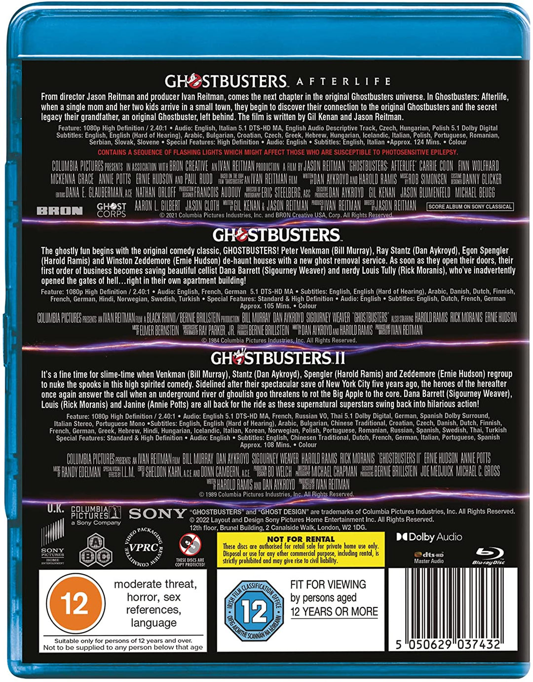 Ghostbusters Triple: (1984), II &amp; Afterlife (3 Disc BD) [2021] – Komödie/Fantasy [Blu-ray]