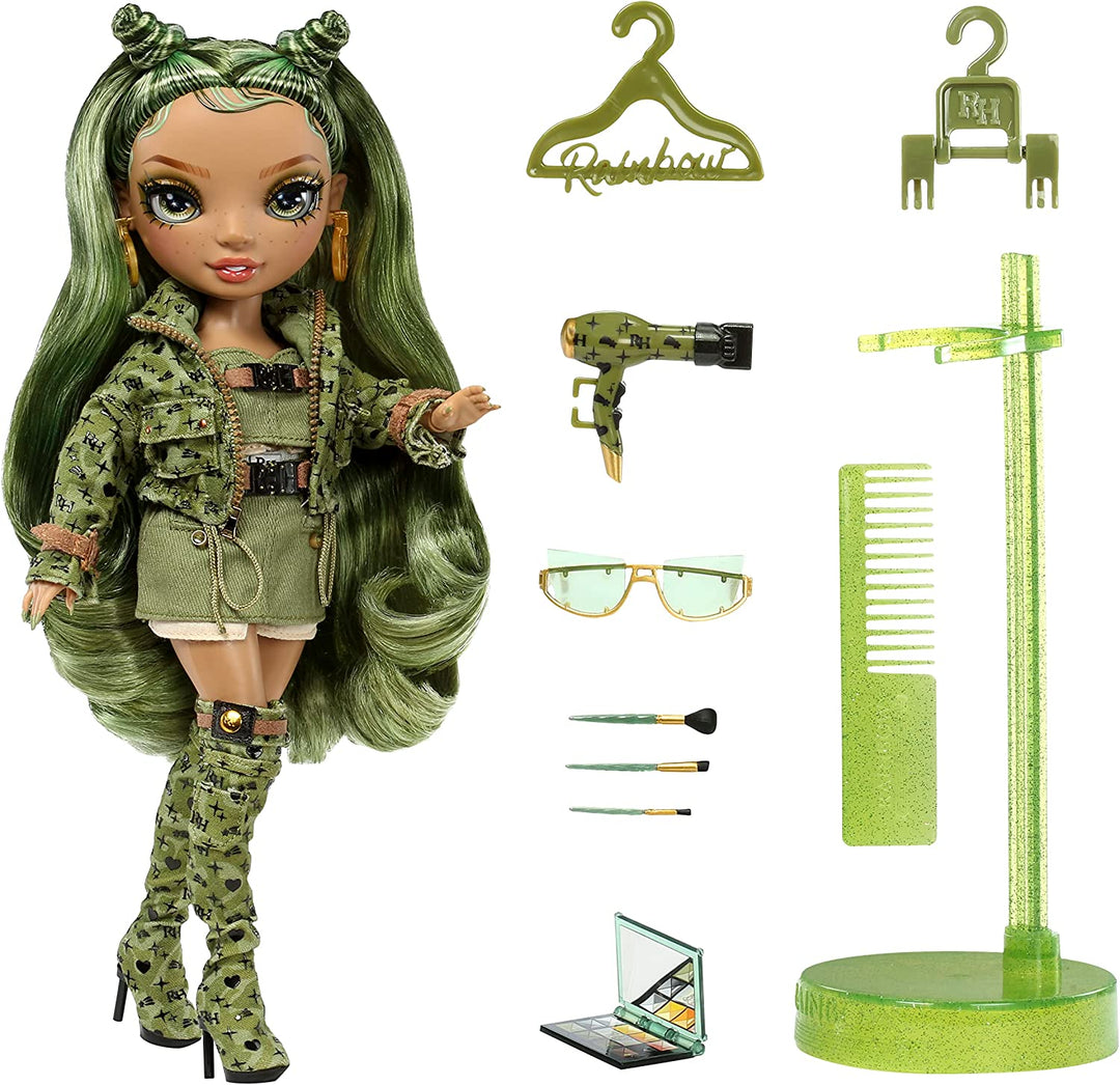 Rainbow High Fashion Doll – OLIVIA WOODS – Camo Green Doll – Modisches Outfit