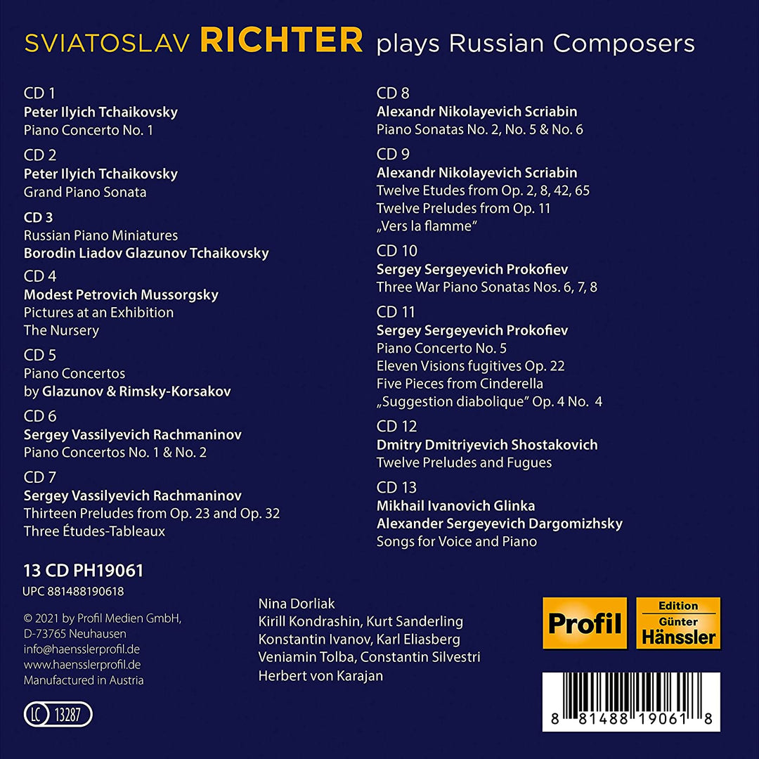 Richter,Svjatoslav – Klavierwerke [Audio CD]