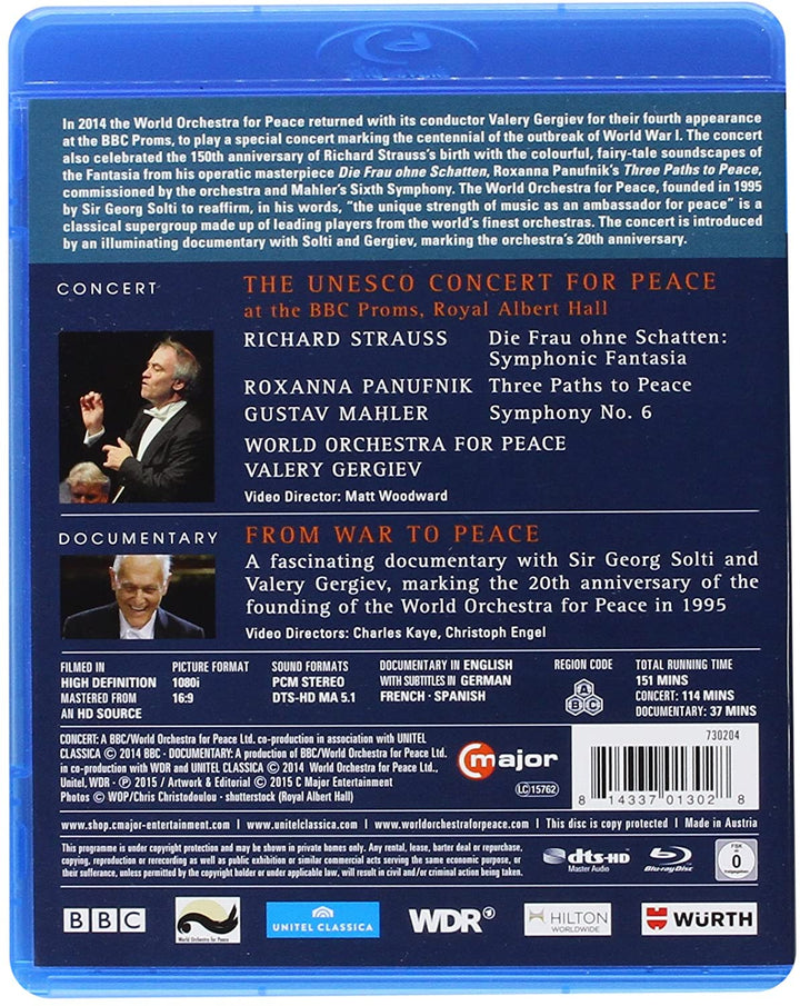 Proms:Unesco Concert Peace [Valery Gergiev, World Orchestra for Peace] [C MAJOR ENTERTAINMENT [2015] [Blu-ray]