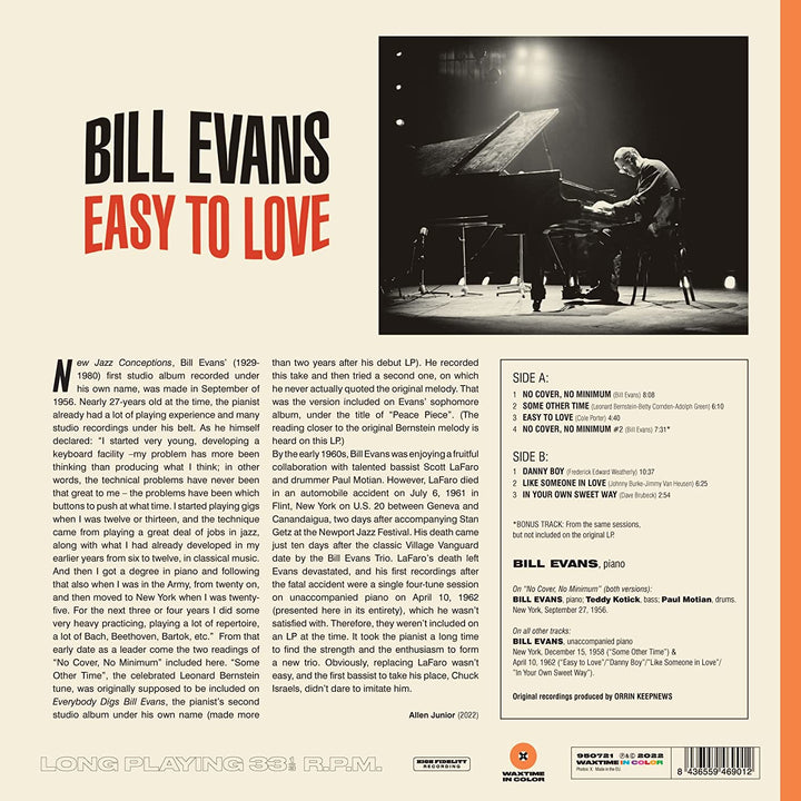 Bill Evans – Easy To Love [VINYL] 