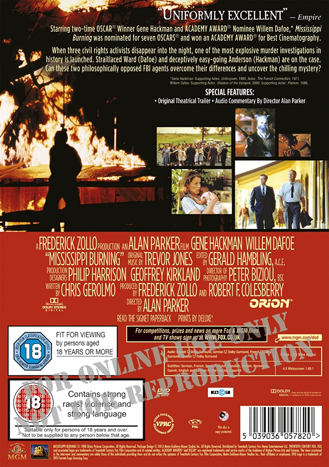 Mississippi Burning [1988] – Drama [DVD]