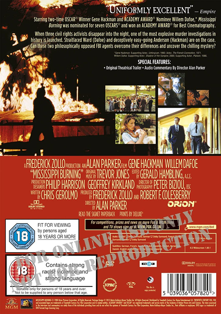 Mississippi Burning [1988] – Drama [DVD]