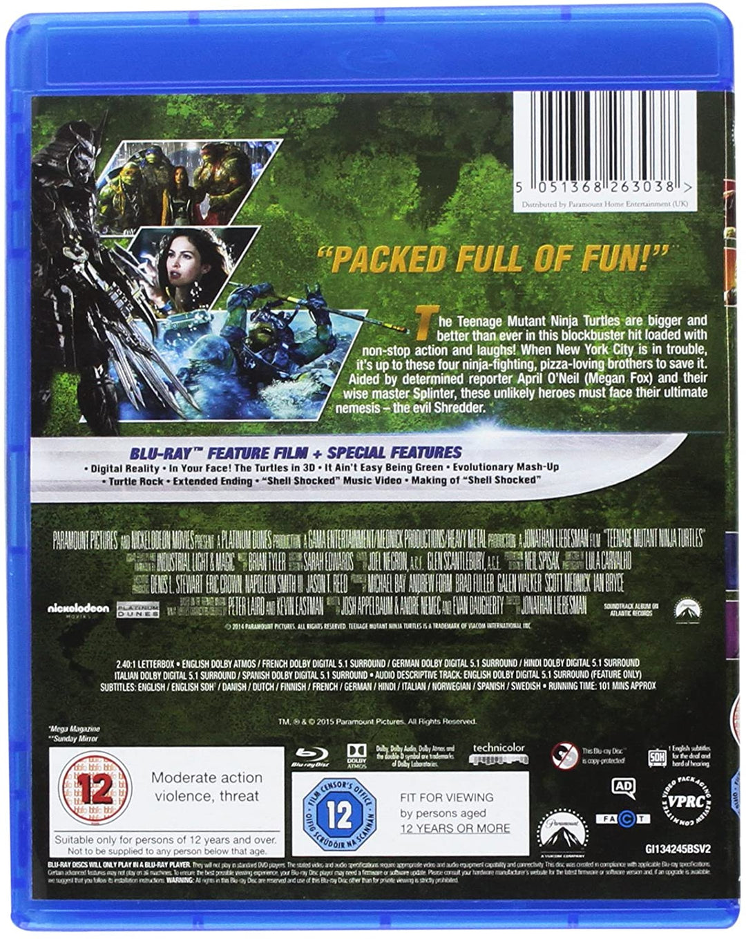 Teenage Mutant Ninja Turtles – Action/Science-Fiction [Blu-ray]