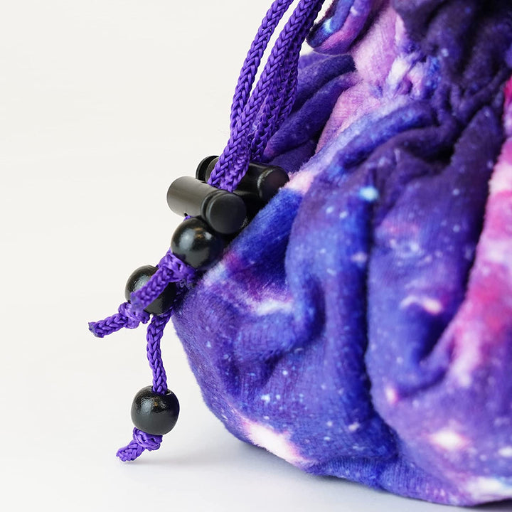 Metallic Dice Games Velvet Compartment Dice Bag with Pockets: Nebula