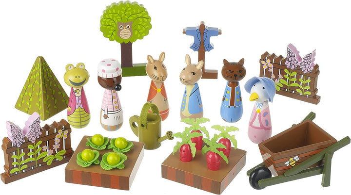 Peter Rabbit Spielzeug – Peter Rabbit Figuren, kleine Welttiere aus Holz – Spielfigur