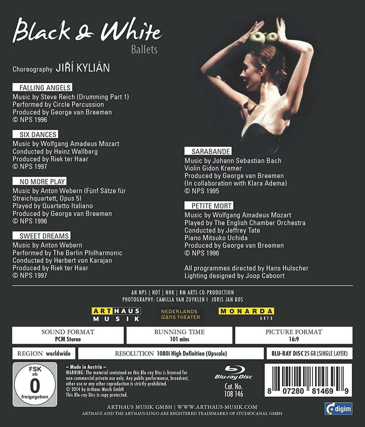 Black And White Ballets [Nederlands Dans Theater/Jiri Kylian] [ARTHAUS [2015] – Drama [Blu-ray]