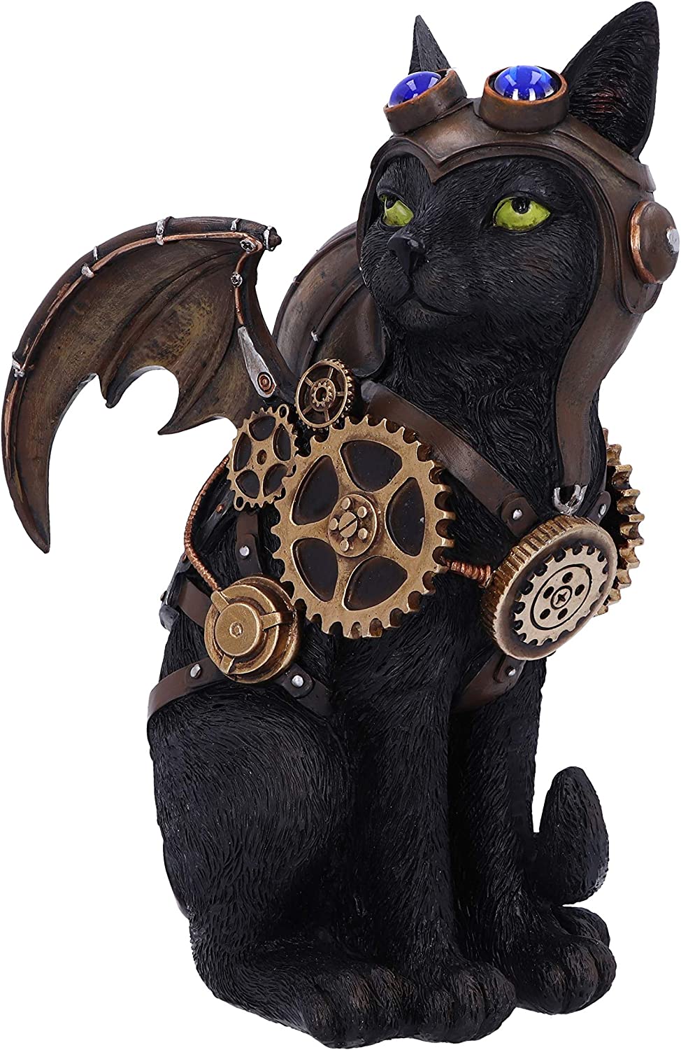 Nemesis Now Feline Flight 22,7 cm Steampunk Black Cat Pilot Figur, D5415T1