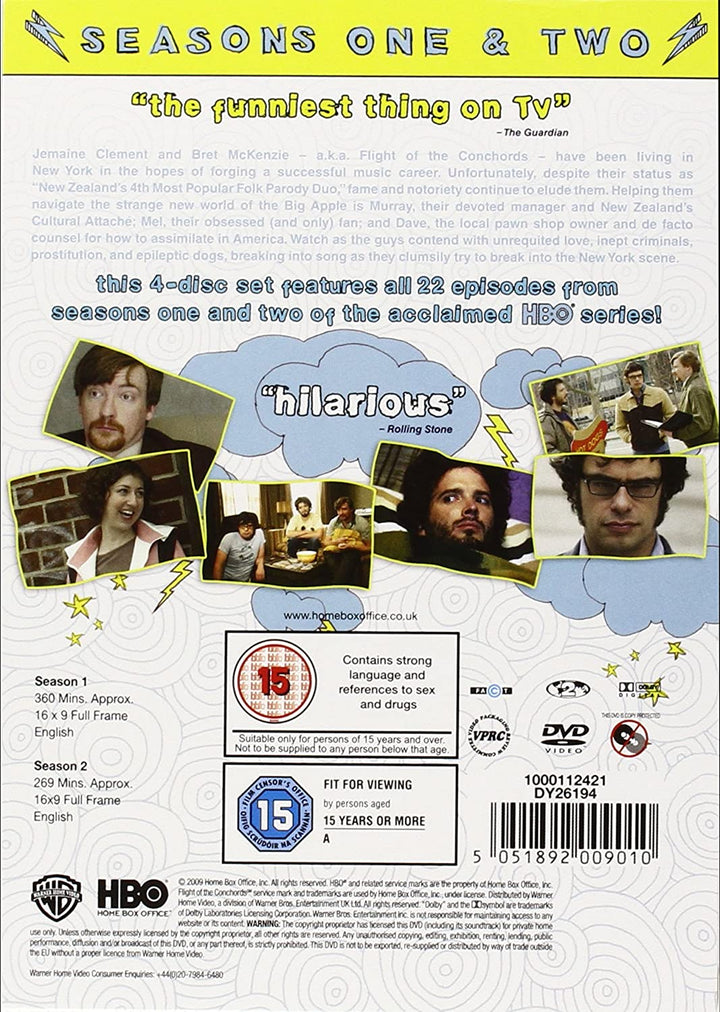 Flight Of The Conchords – Komplette erste und zweite Staffel von HBO [DVD]