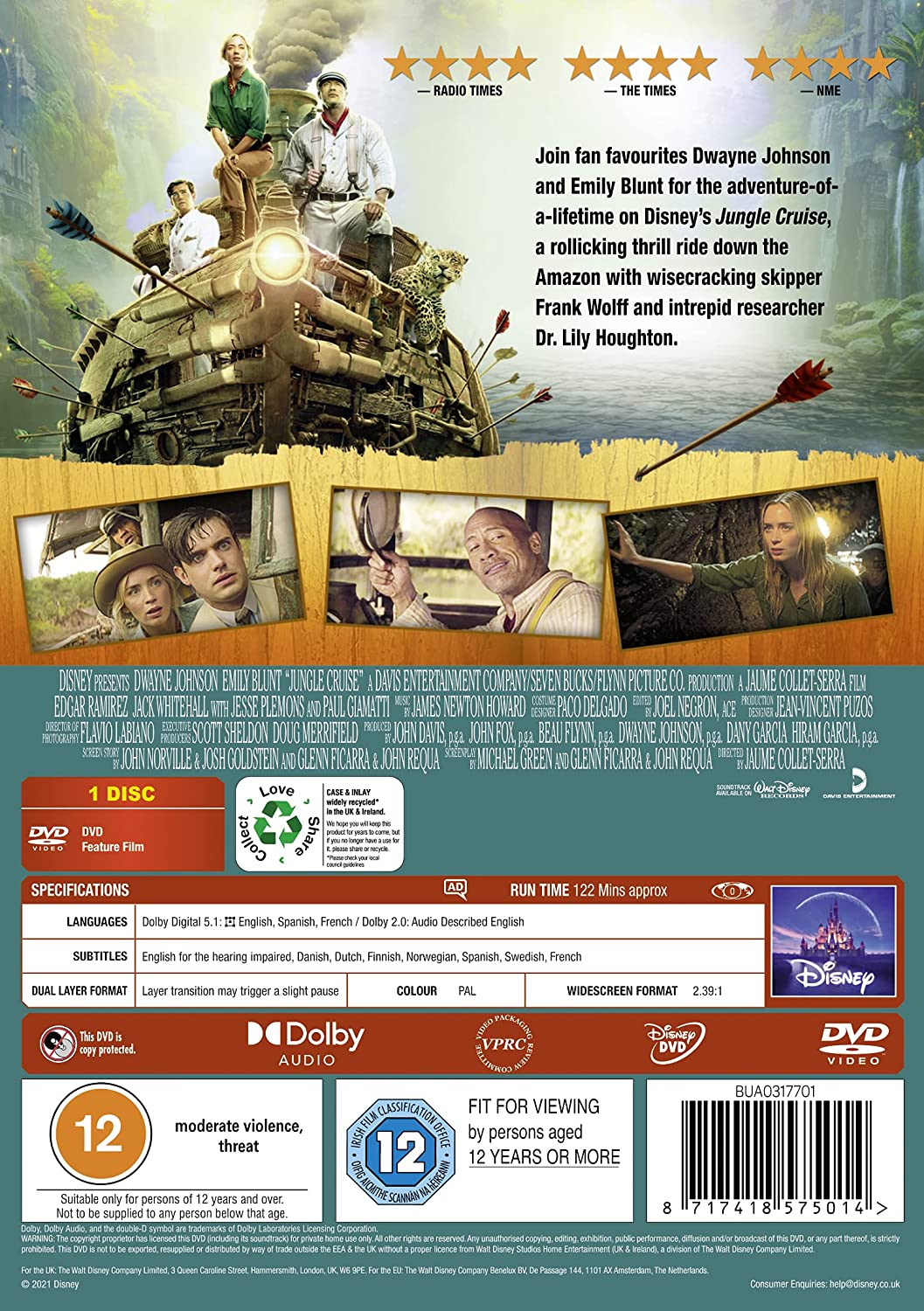 Jungle Cruise DVD – Abenteuer/Action [DVD]