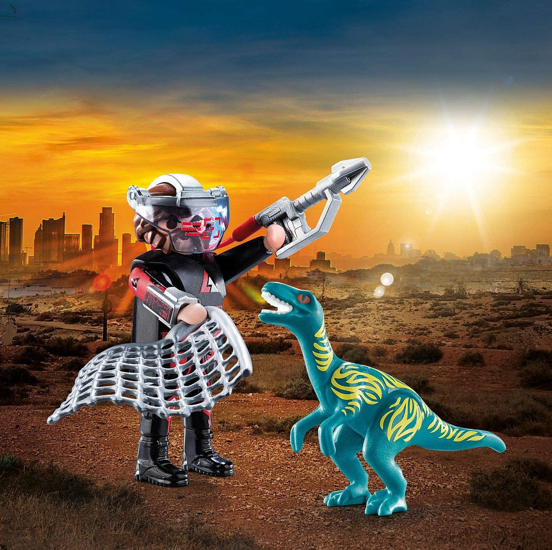 Playmobil 70693 DuoPack Velociraptor with Dino Catcher