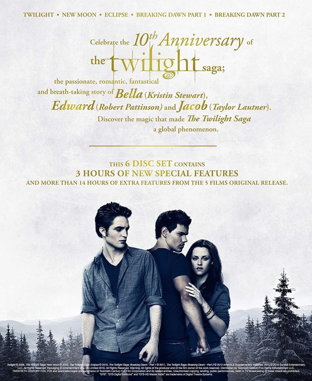 The Twilight Saga - The Complete Collection: 10th Anniversary [2018] - Romance/Fantasy [Bli-ray]