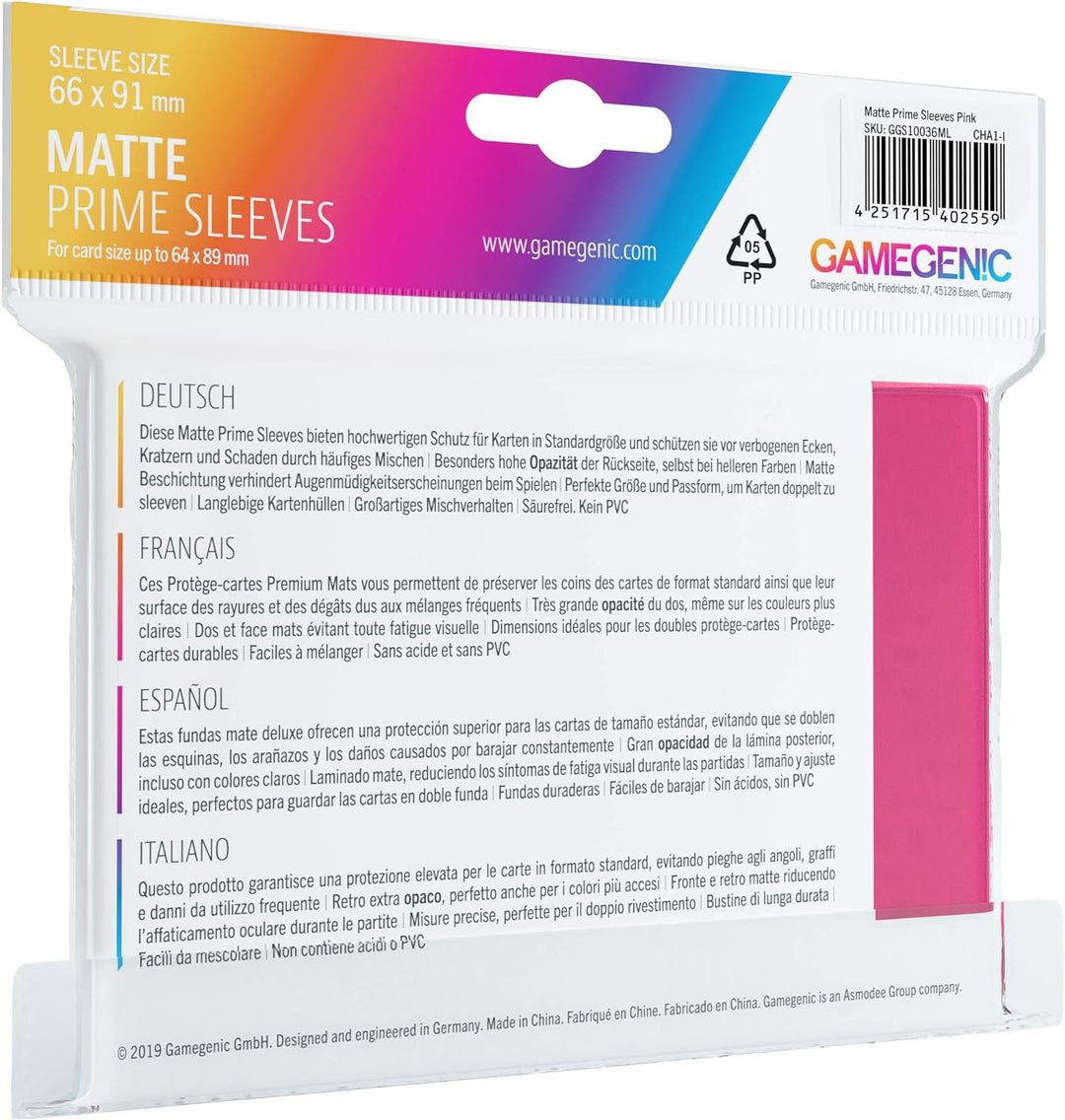 Gamegenic GGS11036ML Matte Prime-Hüllen (100er-Pack), Pink