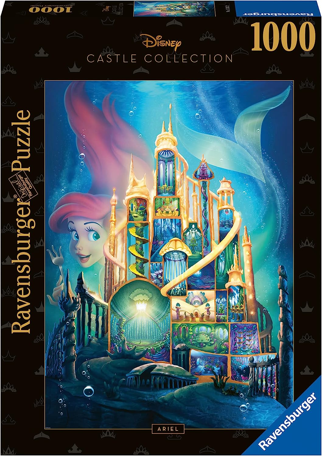 Ravensburger 17337 Disney Castles Ariel 1000-teiliges Puzzle für Erwachsene und