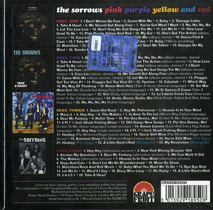 The Sorrows – Pink Purple Yellow &amp; Red – The Complete Sorrows [Audio-CD]