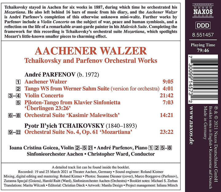 Ioana Cristina Goicea – Tschaikowsky: Aachener Walzer [Ioana Cristina Goicea; André Parfenov; Sinfonieorchester Aachen; Christopher Ward] [Naxos: 8551457] [Audio CD]