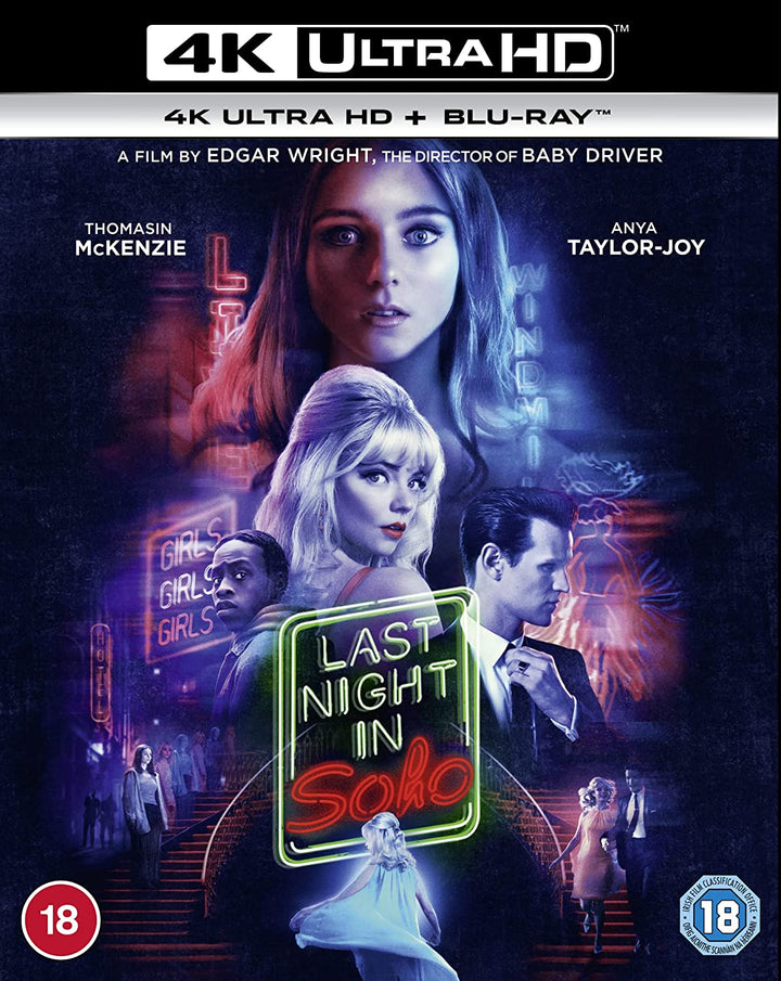 Last Night In Soho [4K UHD] [2021] [Region Free] – Horror/Drama [Blu-ray]