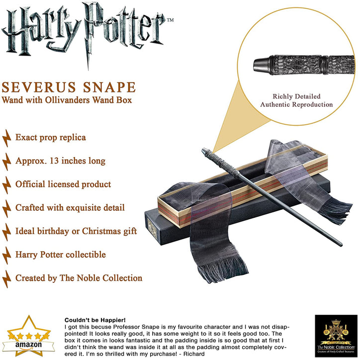 La Nobile Collezione Harry Potter Bacchetta del Professor Snape in Ollivanders Box