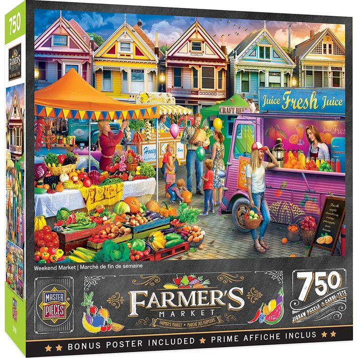 MasterPieces Farmer's Market 750 Puzzles Collection - Weekend Market 750 Piece J