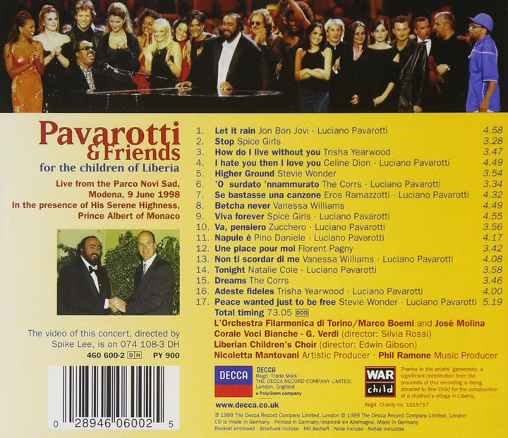 Pavarotti and Friends für die Kinder Liberias - Pavarotti &amp; Friends [Audio-CD]