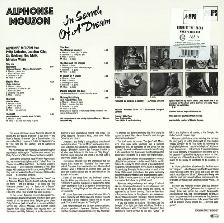 Alphonse Mouzon – In Search Of A Dream [Vinyl]