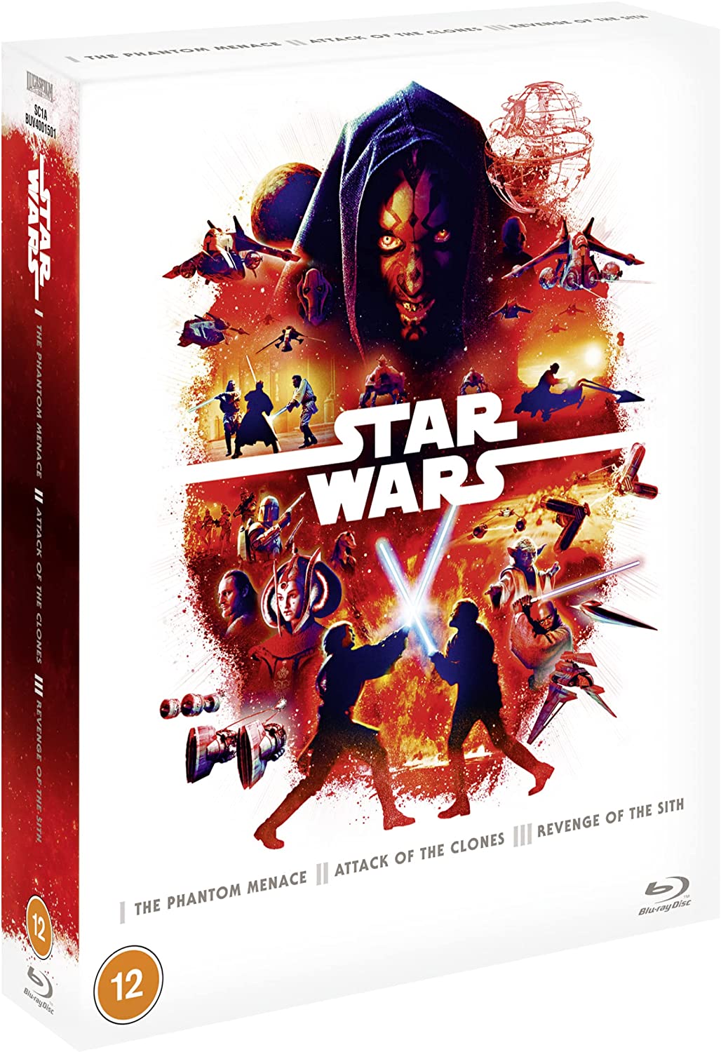 Star Wars Prequel Trilogy Boxset (Folgen 1-3) [2022] [Region Free] [Blu-ray]