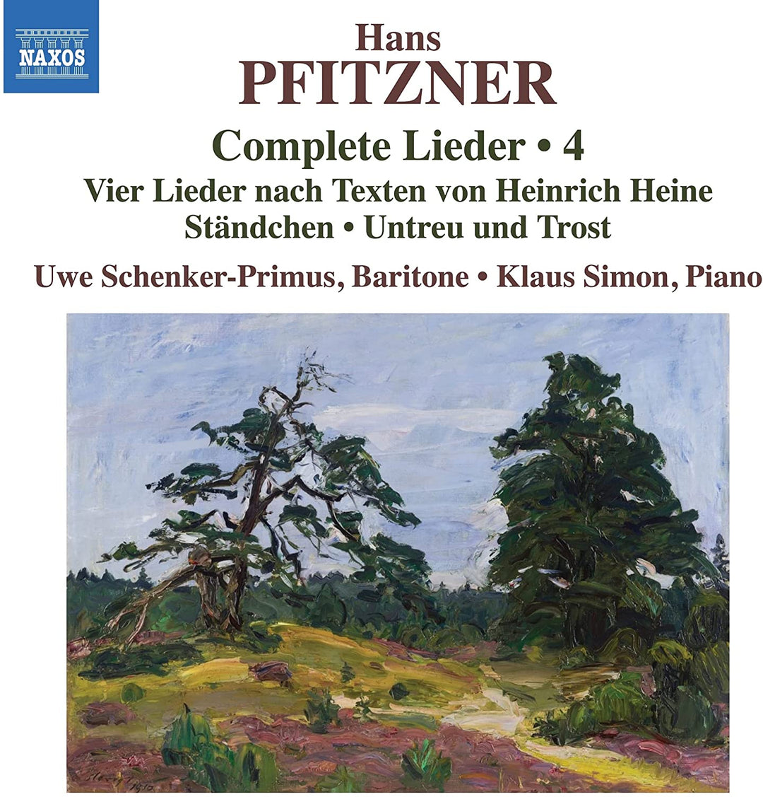 Pfitzner: Sämtliche Lieder Bd. 4 [Uwe Schenker-Primus; Klaus Simon] [Naxos: 8573] [Audio CD]