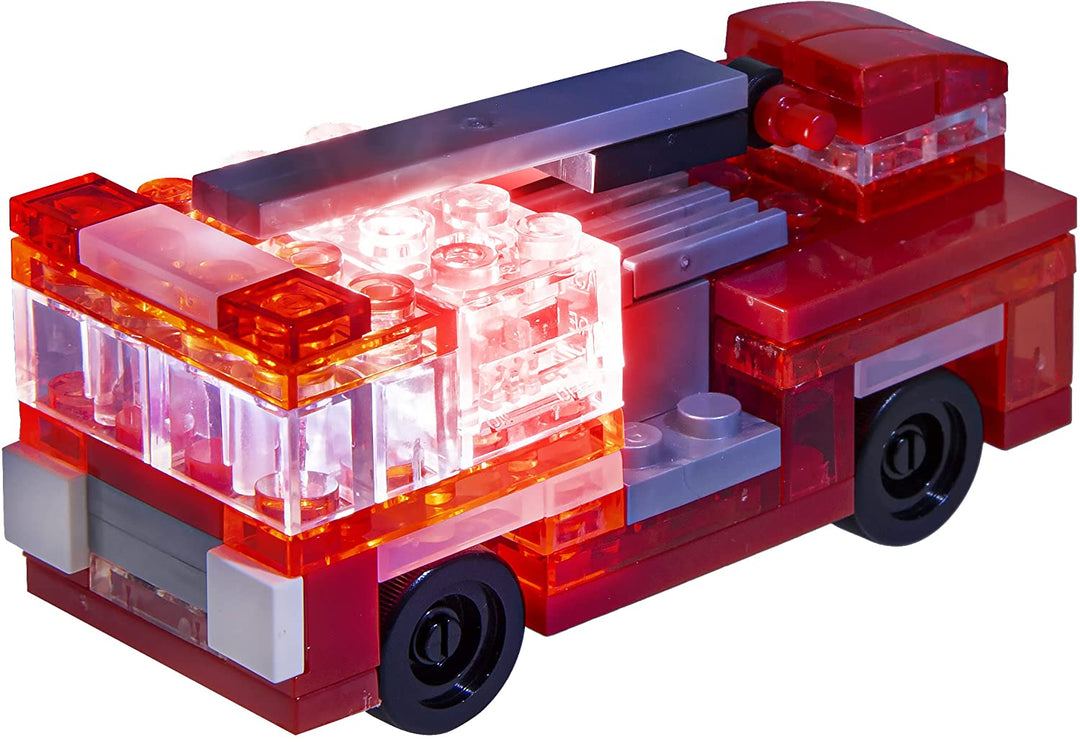 giochi preziosi s.p.a. LAM02301 Laser Pegs Microsparks-Vehicles 2 Pack Red Formu