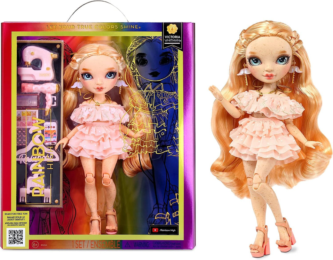 Rainbow High Fashion Doll – VICTORIA WHITMAN – Hellrosa Puppe mit Sommersprossen – F