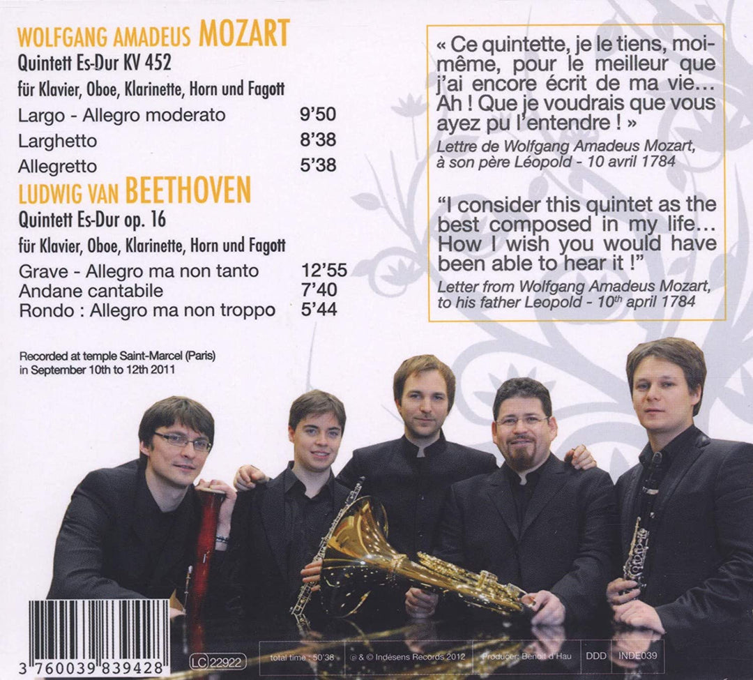 Beethoven &amp; Mozart - Quintette für Klavier und Blasinstrumente [Audio-CD]