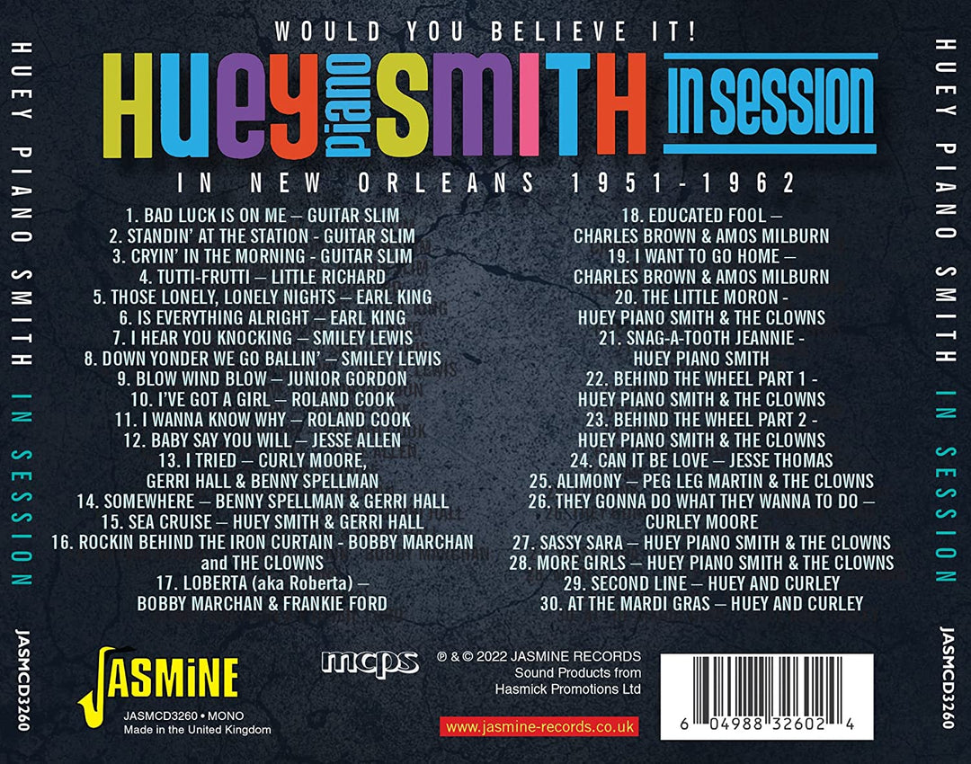 Huey Piano Smith – Würden Sie es glauben! In Session in New Orleans 1951-1962 [Audio-CD]