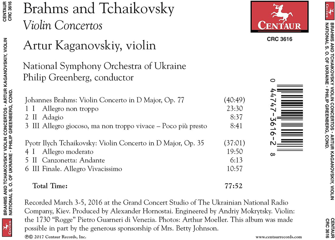 Brahms und Tschaikowsky: Violinkonzerte [Audio-CD]