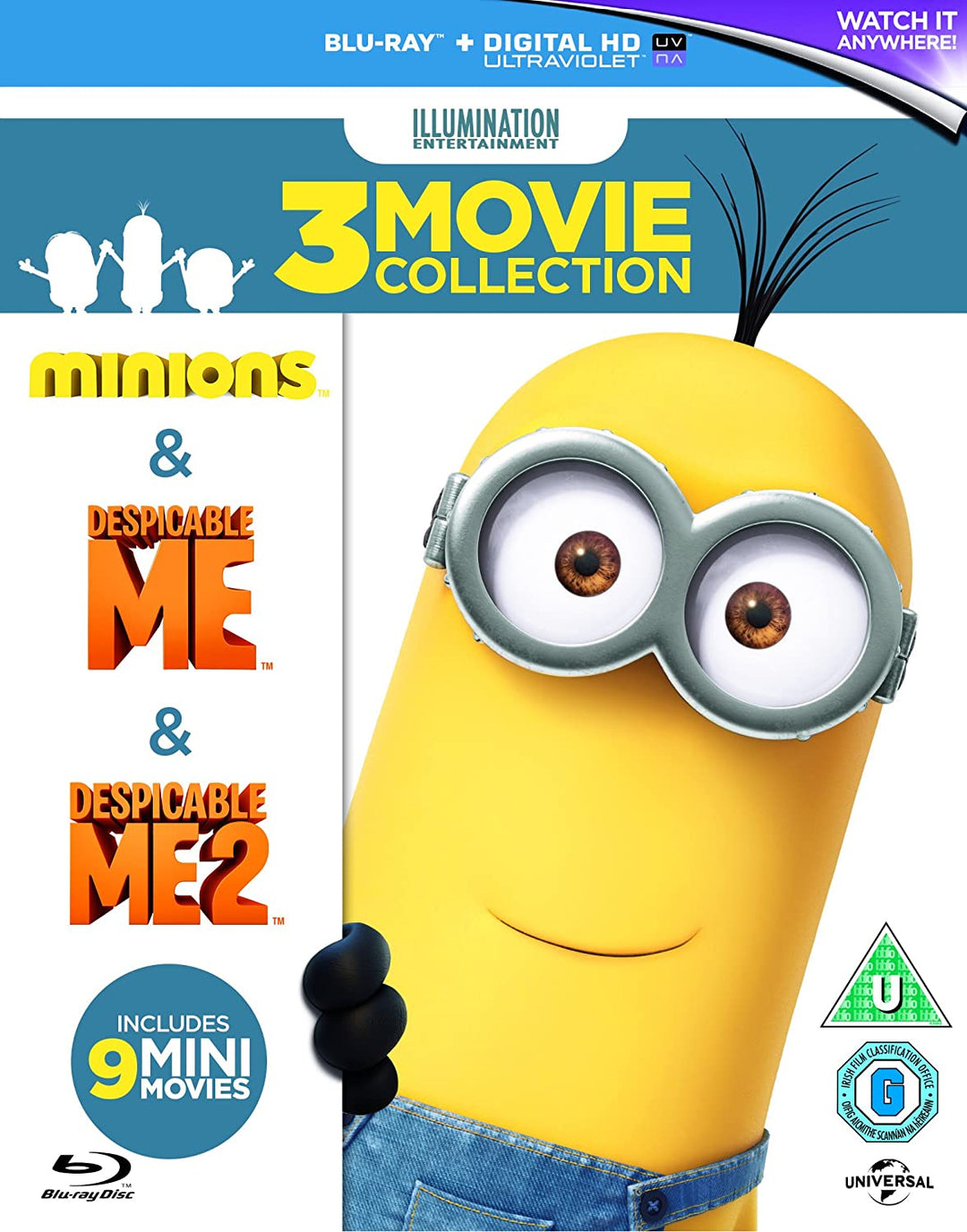 Minions Collection (Ich – Einfach unverbesserlich/Ich – Einfach unverbesserlich 2/Minions) [2015] [Region Free] – Komödie [Blu-ray]